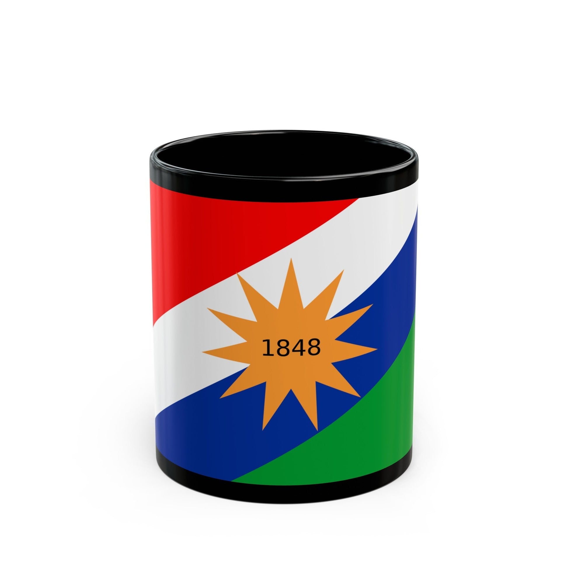 Flag of the Puntarenas Province Costa Rica - Black Coffee Mug-11oz-The Sticker Space