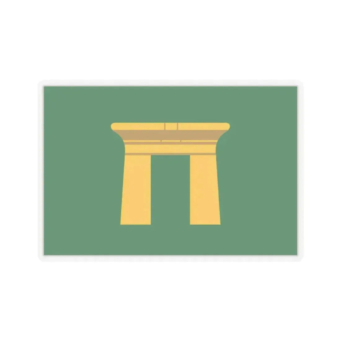 Flag of the Qena Governorate Egypt - STICKER Vinyl Kiss-Cut Decal 2 Inch Transparent - The Sticker Space