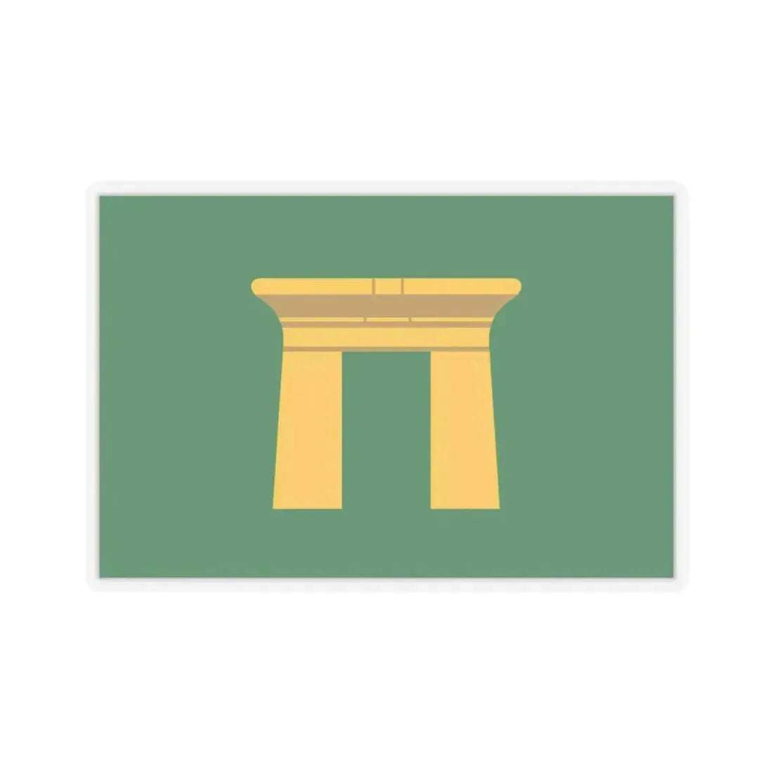 Flag of the Qena Governorate Egypt - STICKER Vinyl Kiss-Cut Decal 3 Inch Transparent - The Sticker Space