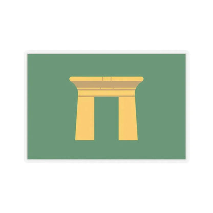 Flag of the Qena Governorate Egypt - STICKER Vinyl Kiss-Cut Decal 3 Inch Transparent - The Sticker Space