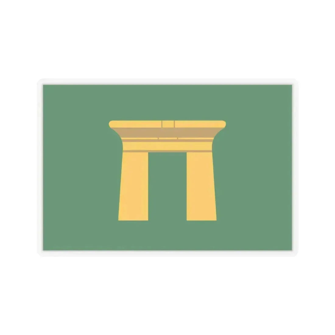 Flag of the Qena Governorate Egypt - STICKER Vinyl Kiss-Cut Decal 4 Inch Transparent - The Sticker Space