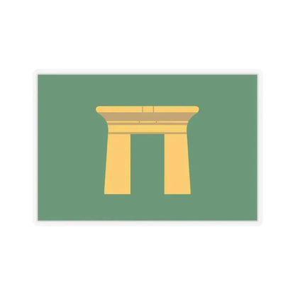 Flag of the Qena Governorate Egypt - STICKER Vinyl Kiss-Cut Decal 4 Inch Transparent - The Sticker Space