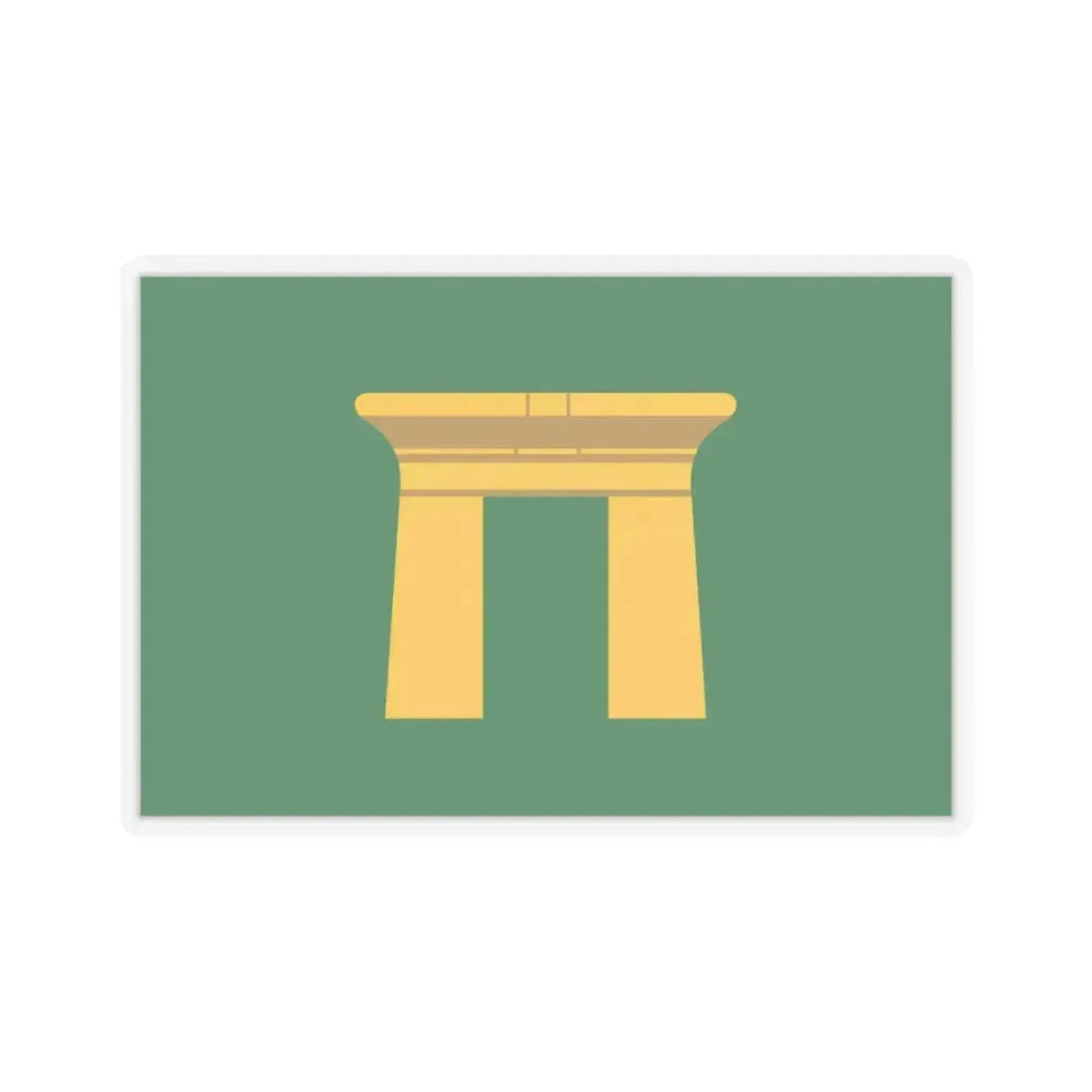 Flag of the Qena Governorate Egypt - STICKER Vinyl Kiss-Cut Decal 6 Inch Transparent - The Sticker Space