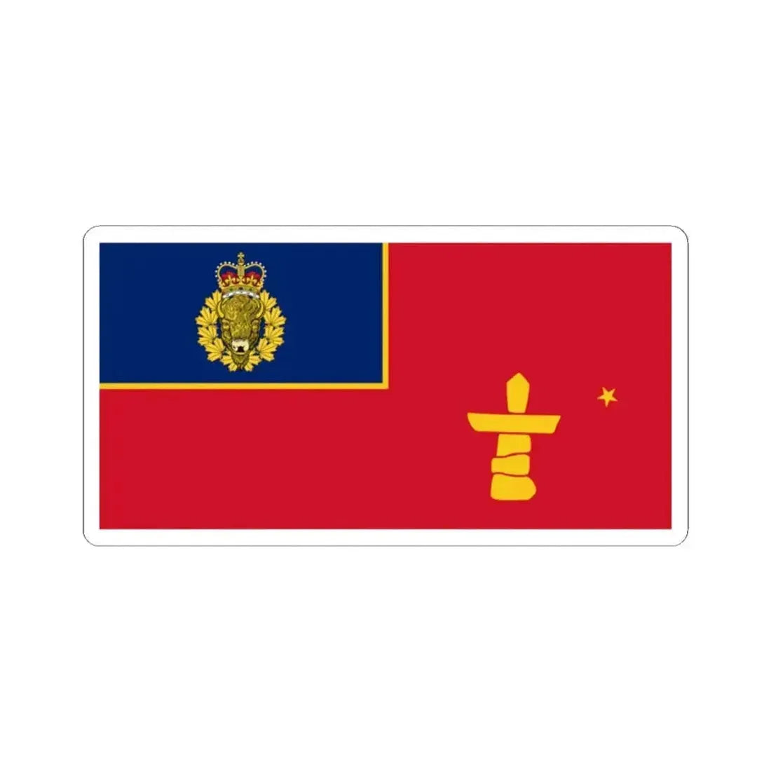 Flag of the RCMP  V Division (Canada) STICKER Vinyl Kiss-Cut Decal 2 Inch White - The Sticker Space