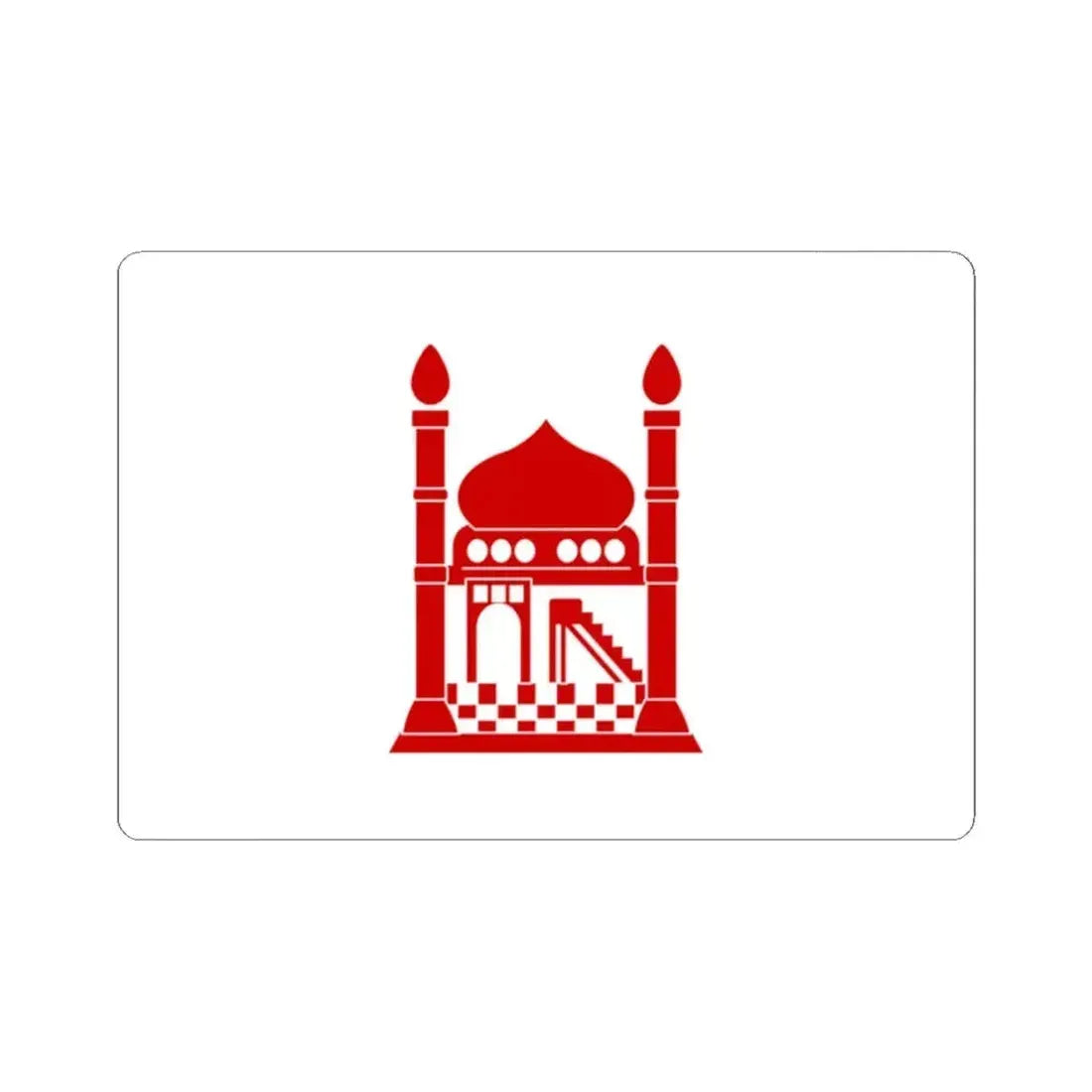 Flag of the Red Archway (Afghanistan) STICKER Vinyl Kiss-Cut Decal 2 Inch White - The Sticker Space