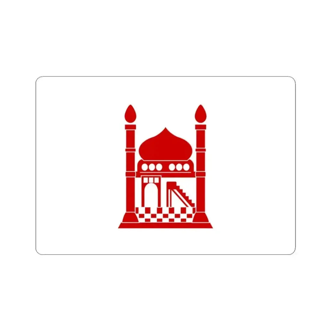 Flag of the Red Archway (Afghanistan) STICKER Vinyl Kiss-Cut Decal 3 Inch White - The Sticker Space