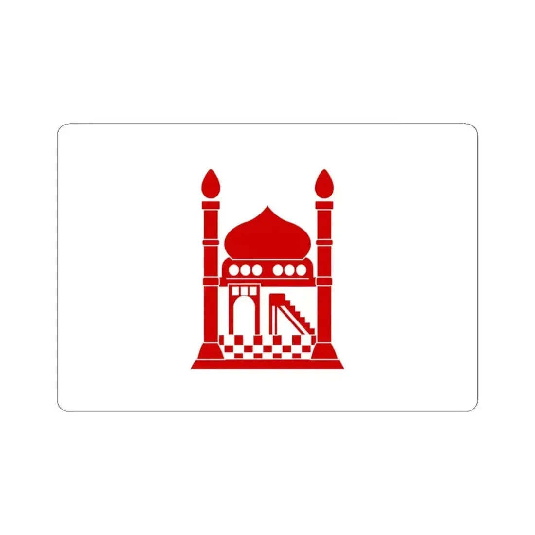 Flag of the Red Archway (Afghanistan) STICKER Vinyl Kiss-Cut Decal 4 Inch White - The Sticker Space