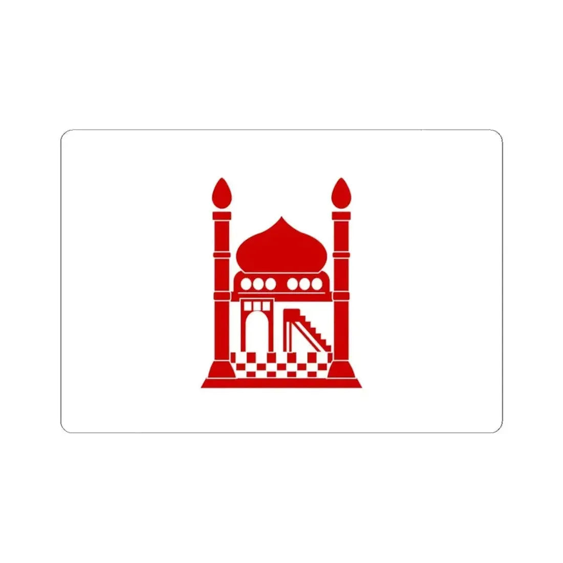 Flag of the Red Archway (Afghanistan) STICKER Vinyl Kiss-Cut Decal 6 Inch White - The Sticker Space