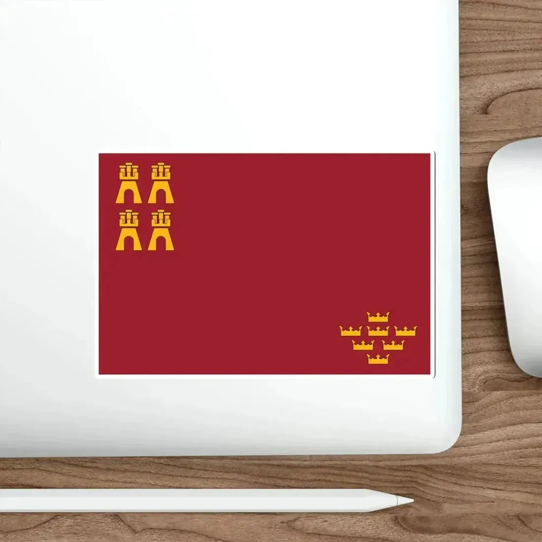 Flag of the Region of Murcia Spain STICKER Vinyl Die-Cut Decal - The Sticker Space