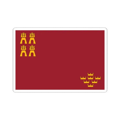 Flag of the Region of Murcia Spain - STICKER Vinyl Kiss-Cut Decal 2 Inch White - The Sticker Space