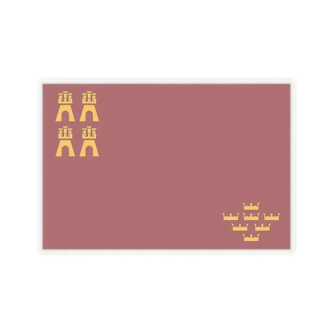 Flag of the Region of Murcia Spain - STICKER Vinyl Kiss-Cut Decal 4 Inch Transparent - The Sticker Space