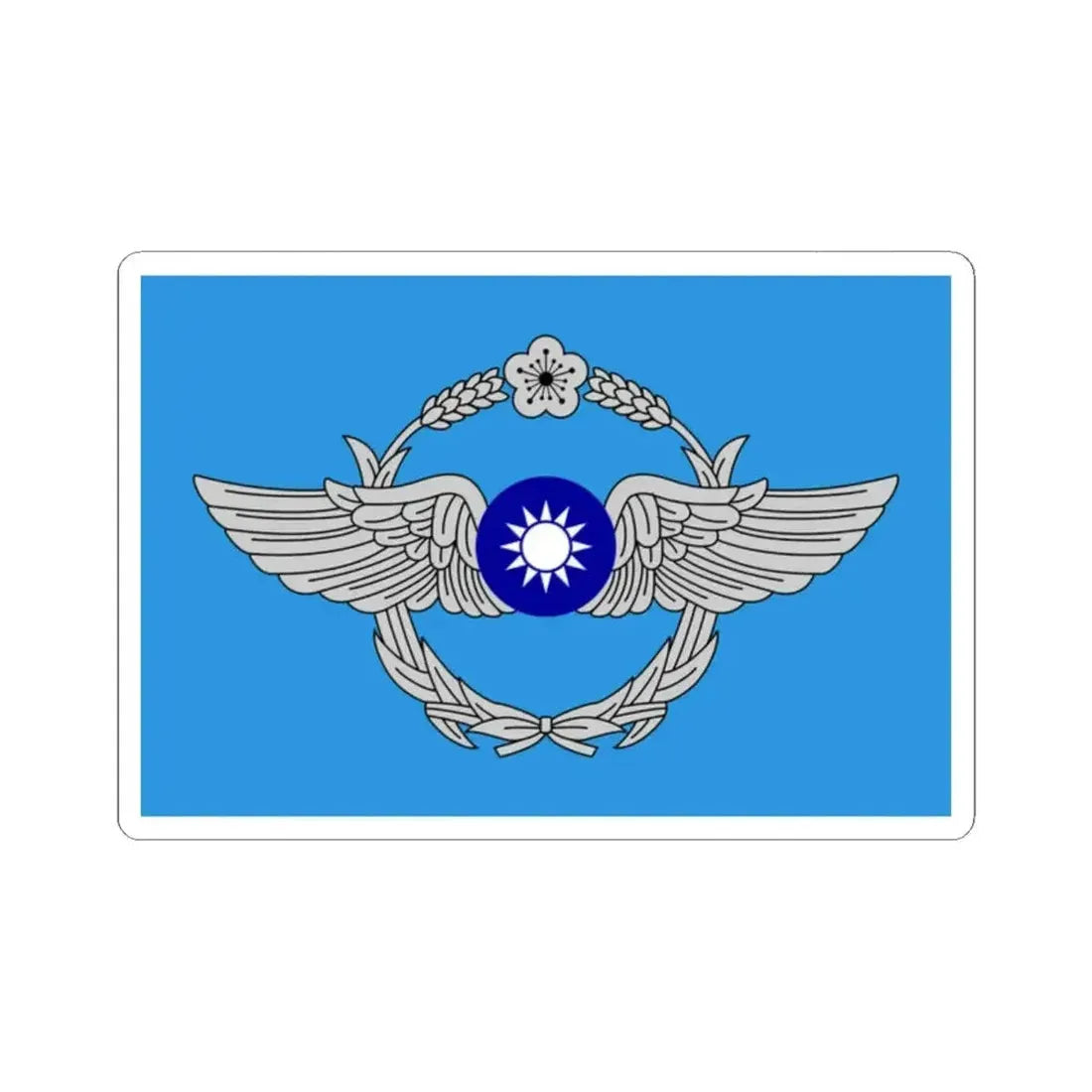 Flag of the Republic of China Air Force (China) STICKER Vinyl Kiss-Cut Decal 2 Inch White - The Sticker Space