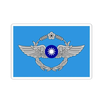 Flag of the Republic of China Air Force (China) STICKER Vinyl Kiss-Cut Decal 4 Inch White - The Sticker Space