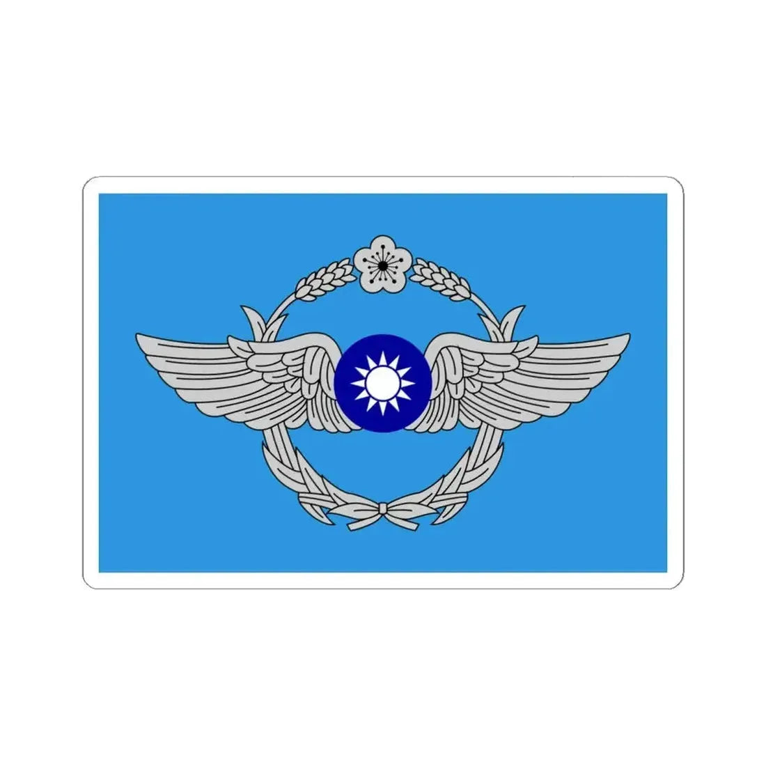 Flag of the Republic of China Air Force (China) STICKER Vinyl Kiss-Cut Decal 6 Inch White - The Sticker Space
