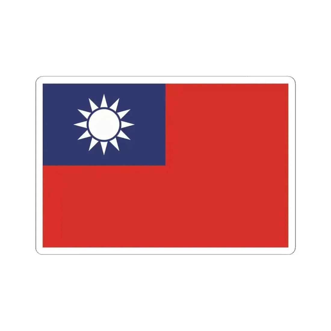 Flag of the Republic of China alternate shade 3 (China) STICKER Vinyl Kiss-Cut Decal 6 Inch White - The Sticker Space