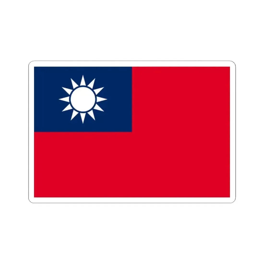 Flag of the Republic of China alternate shade (China) STICKER Vinyl Kiss-Cut Decal 2 Inch White - The Sticker Space