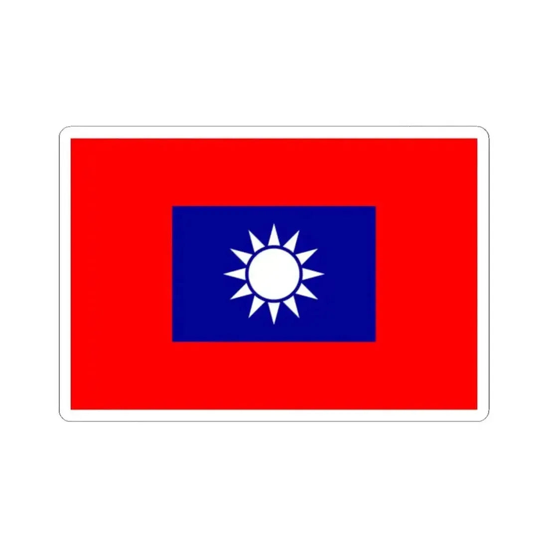 Flag of the Republic of China Army (China) STICKER Vinyl Kiss-Cut Decal 2 Inch White - The Sticker Space