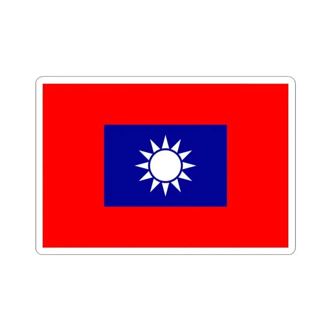 Flag of the Republic of China Army (China) STICKER Vinyl Kiss-Cut Decal 3 Inch White - The Sticker Space