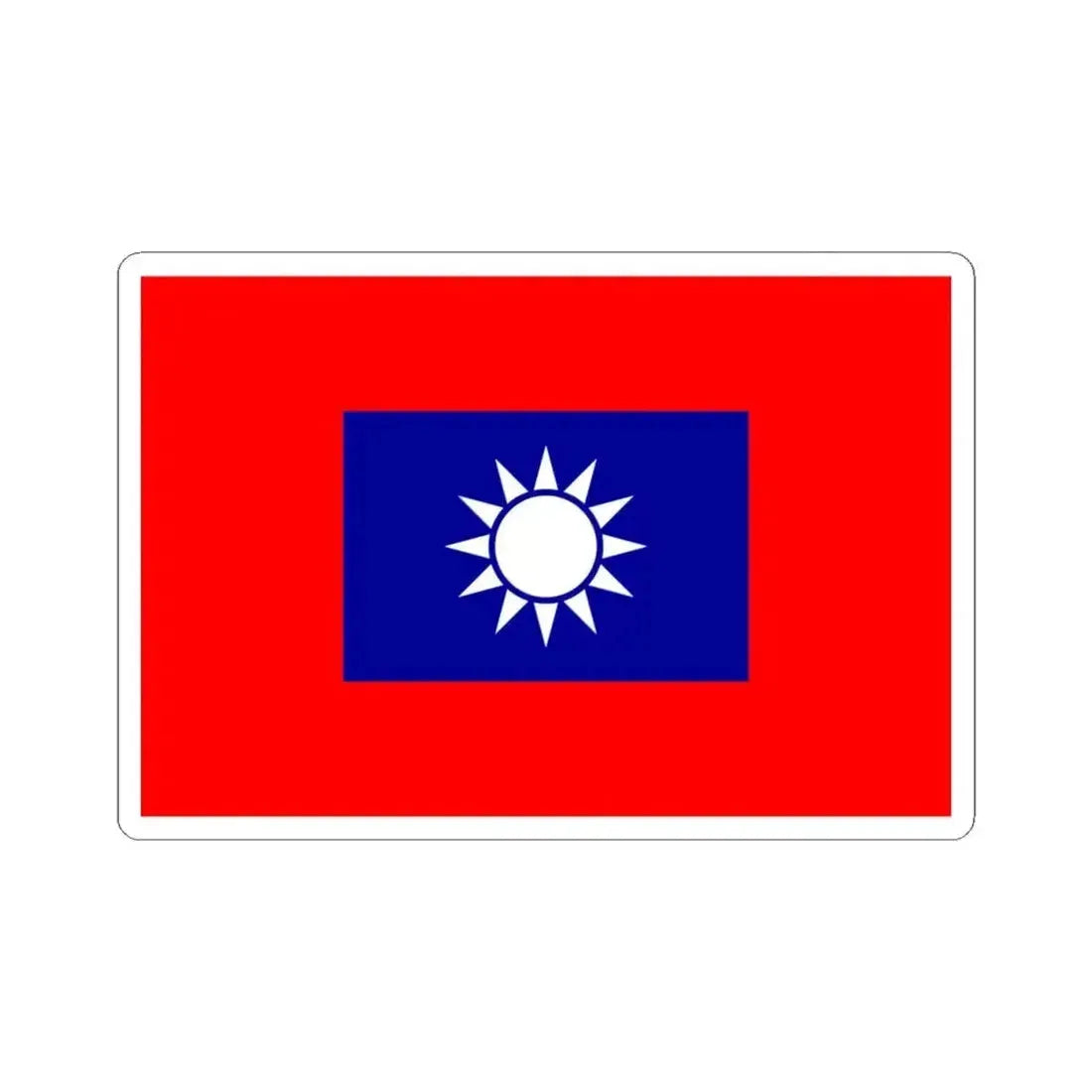 Flag of the Republic of China Army (China) STICKER Vinyl Kiss-Cut Decal 4 Inch White - The Sticker Space