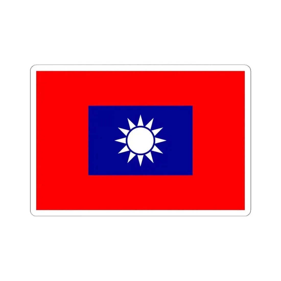 Flag of the Republic of China Army (China) STICKER Vinyl Kiss-Cut Decal 6 Inch White - The Sticker Space