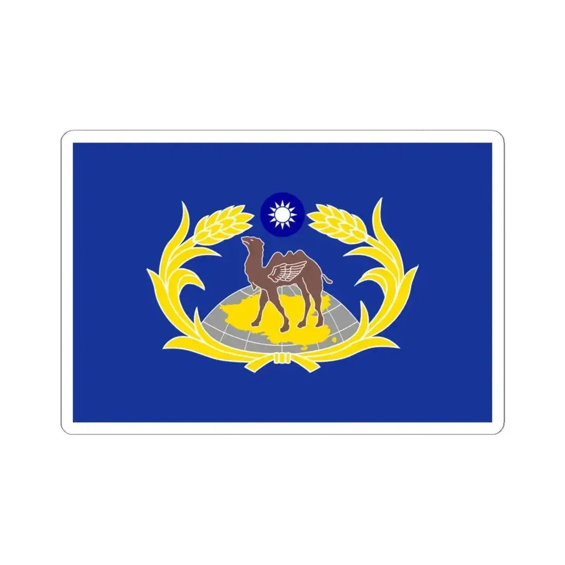 Flag of the Republic of China Combined Service Force (China) STICKER Vinyl Kiss-Cut Decal 6 Inch White - The Sticker Space