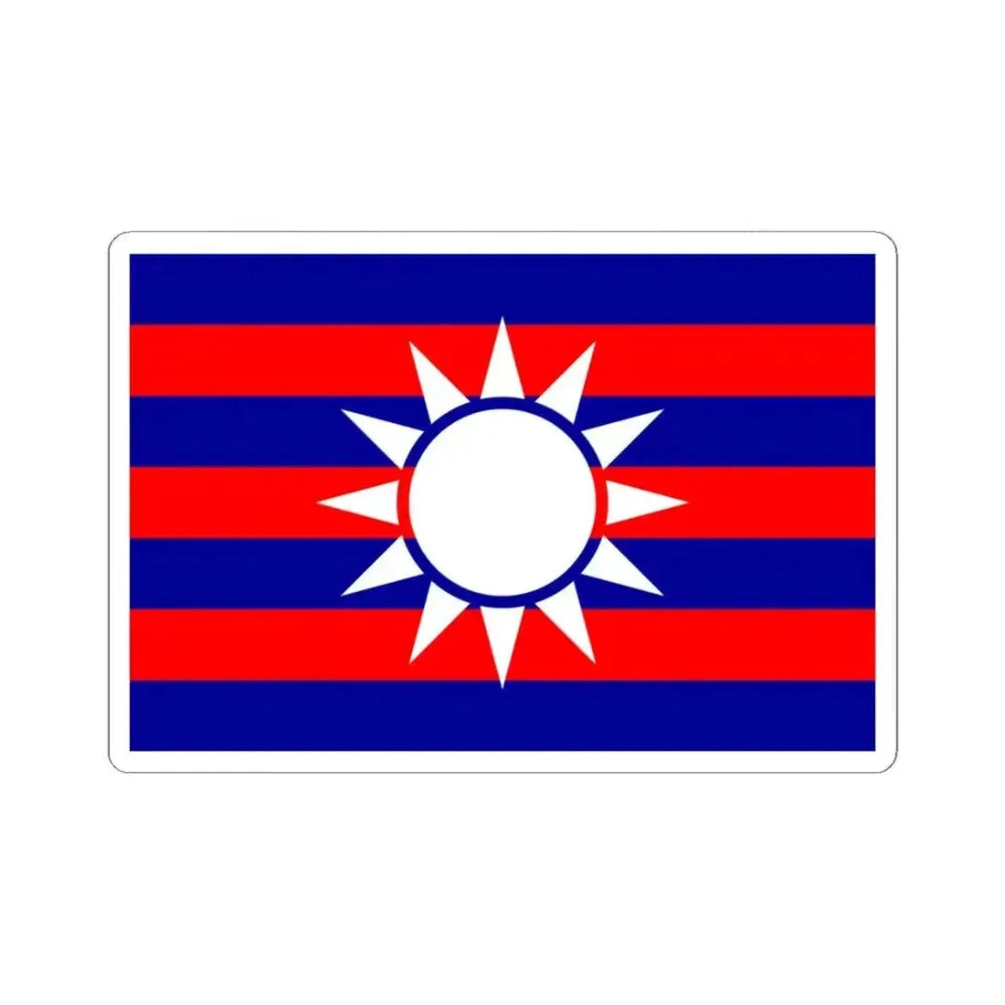Flag of the Republic of China draft 2 (China) STICKER Vinyl Kiss-Cut Decal 6 Inch White - The Sticker Space