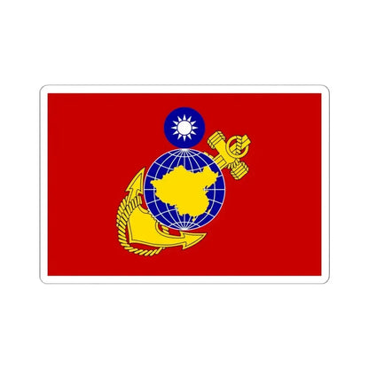 Flag of the Republic of China Marine Corps (China) STICKER Vinyl Kiss-Cut Decal 6 Inch White - The Sticker Space