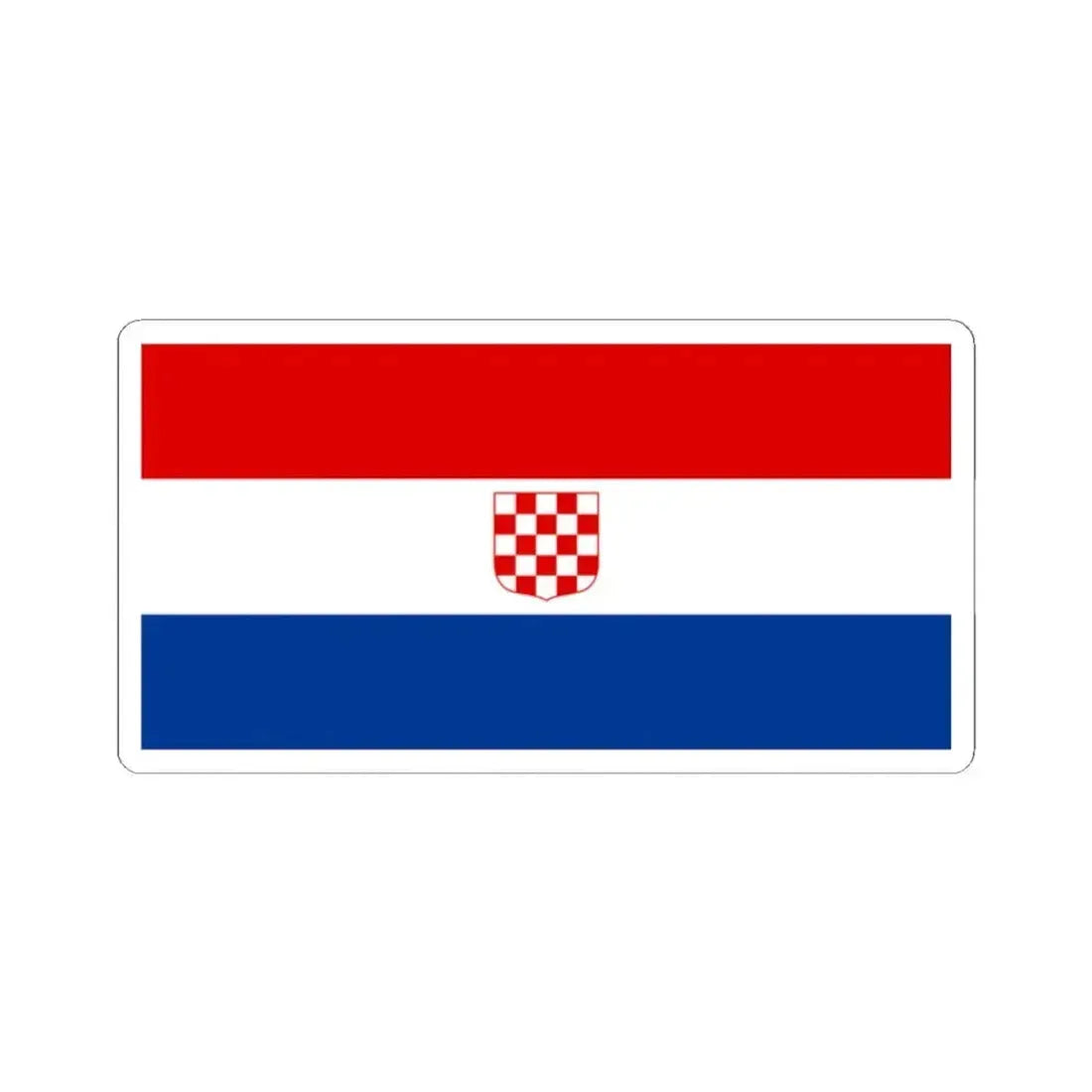 Flag of the Republic of Croatia 1990 (Croatia) STICKER Vinyl Kiss-Cut Decal 2 Inch White - The Sticker Space