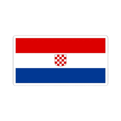 Flag of the Republic of Croatia 1990 (Croatia) STICKER Vinyl Kiss-Cut Decal 2 Inch White - The Sticker Space
