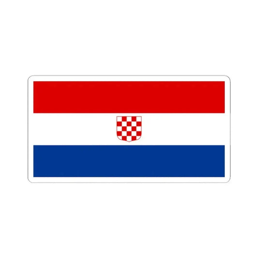 Flag of the Republic of Croatia 1990 (Croatia) STICKER Vinyl Kiss-Cut Decal 2 Inch White - The Sticker Space