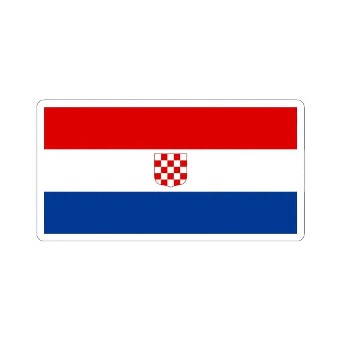 Flag of the Republic of Croatia 1990 (Croatia) STICKER Vinyl Kiss-Cut Decal 3 Inch White - The Sticker Space