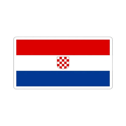 Flag of the Republic of Croatia 1990 (Croatia) STICKER Vinyl Kiss-Cut Decal 3 Inch White - The Sticker Space