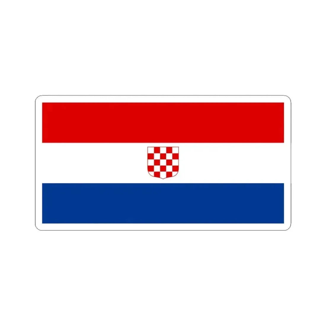 Flag of the Republic of Croatia 1990 (Croatia) STICKER Vinyl Kiss-Cut Decal 6 Inch White - The Sticker Space