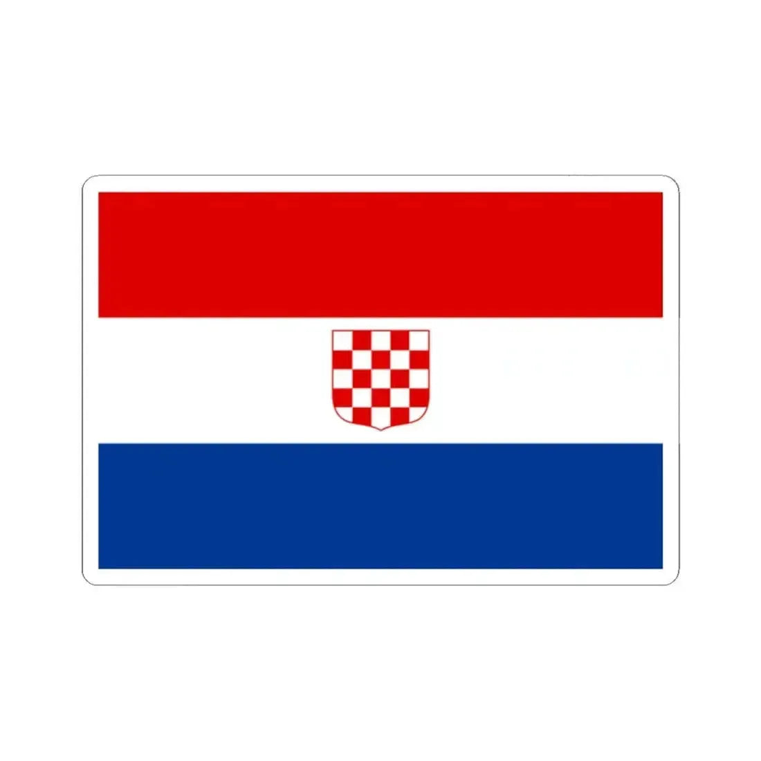 Flag of the Republic of Croatia in 1990 3-2 (Croatia) STICKER Vinyl Kiss-Cut Decal 2 Inch White - The Sticker Space