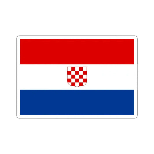Flag of the Republic of Croatia in 1990 3-2 (Croatia) STICKER Vinyl Kiss-Cut Decal 2 Inch White - The Sticker Space