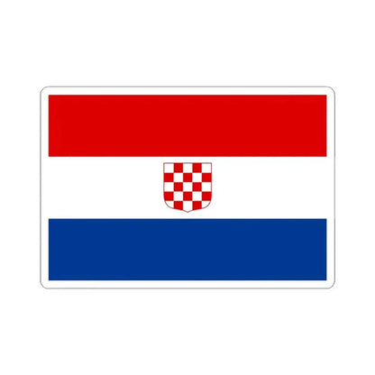 Flag of the Republic of Croatia in 1990 3-2 (Croatia) STICKER Vinyl Kiss-Cut Decal 3 Inch White - The Sticker Space