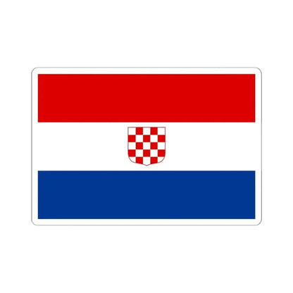 Flag of the Republic of Croatia in 1990 3-2 (Croatia) STICKER Vinyl Kiss-Cut Decal 6 Inch White - The Sticker Space