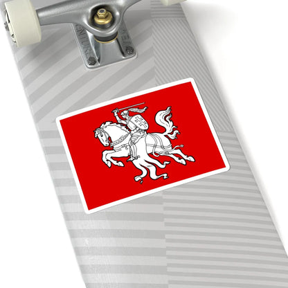 Flag of the Republic of Lithuania 1920s (Belarus) (Coat of Arms) STICKER Vinyl Kiss-Cut Decal - The Sticker Space