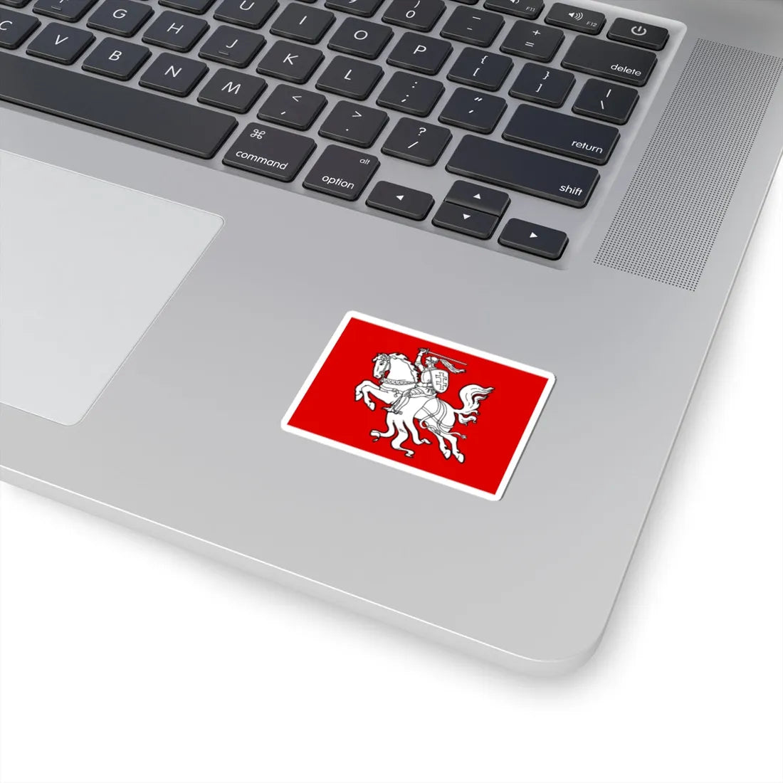 Flag of the Republic of Lithuania 1920s (Belarus) (Coat of Arms) STICKER Vinyl Kiss-Cut Decal - The Sticker Space