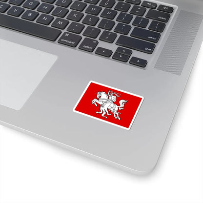 Flag of the Republic of Lithuania 1920s (Belarus) (Coat of Arms) STICKER Vinyl Kiss-Cut Decal - The Sticker Space