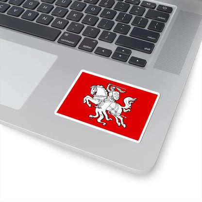 Flag of the Republic of Lithuania 1920s (Belarus) (Coat of Arms) STICKER Vinyl Kiss-Cut Decal - The Sticker Space