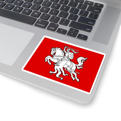 Flag of the Republic of Lithuania 1920s (Belarus) (Coat of Arms) STICKER Vinyl Kiss-Cut Decal - The Sticker Space