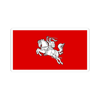 Flag of the Republic of Lithuania 1930s (Lithuania) (Coat of Arms) STICKER Vinyl Kiss-Cut Decal 4 Inch White - The Sticker Space
