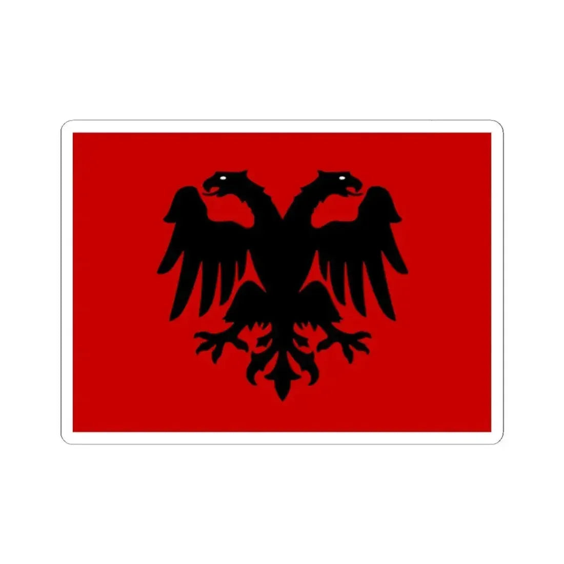 Flag of the Republic of Mirdita (Albania) STICKER Vinyl Kiss-Cut Decal 2 Inch White - The Sticker Space