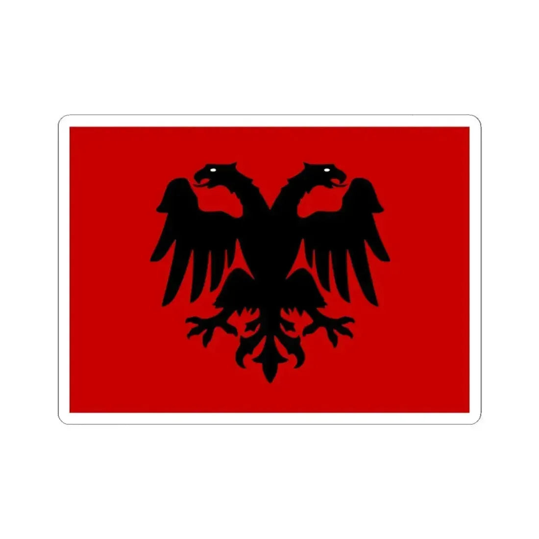 Flag of the Republic of Mirdita (Albania) STICKER Vinyl Kiss-Cut Decal 3 Inch White - The Sticker Space