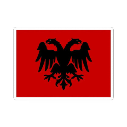 Flag of the Republic of Mirdita (Albania) STICKER Vinyl Kiss-Cut Decal 3 Inch White - The Sticker Space
