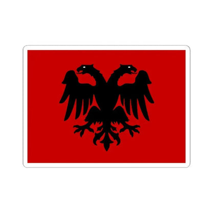 Flag of the Republic of Mirdita (Albania) STICKER Vinyl Kiss-Cut Decal 4 Inch White - The Sticker Space