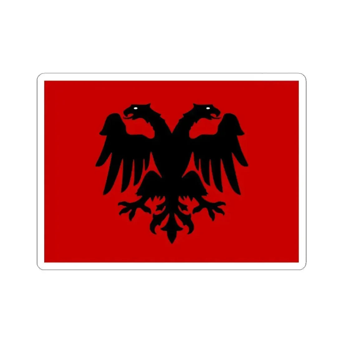 Flag of the Republic of Mirdita (Albania) STICKER Vinyl Kiss-Cut Decal 6 Inch White - The Sticker Space