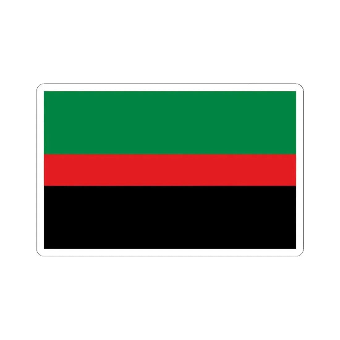 Flag of the Republic of New Afrika (United States) STICKER Vinyl Kiss-Cut Decal 3 Inch White - The Sticker Space