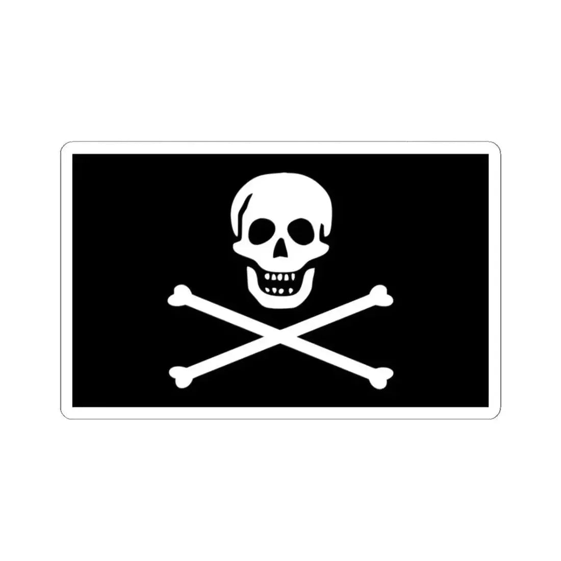 Flag of the Republic of Pirates 1706-1718 (Bahamas) STICKER Vinyl Kiss-Cut Decal 3 Inch White - The Sticker Space
